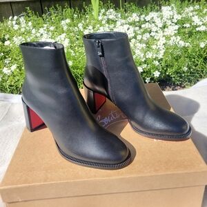 Christian Louboutin Adoxa 70mm Leather Boots, Size 36.5EU Or 6.5US